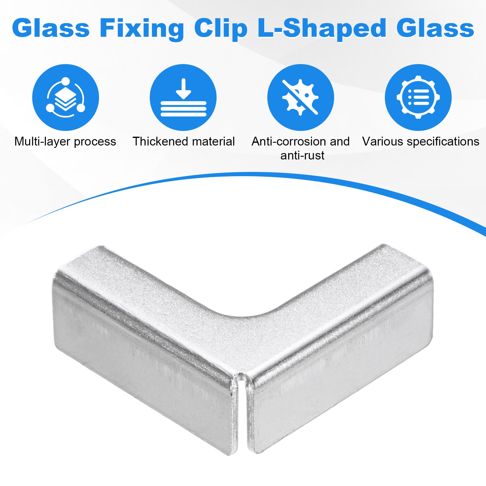 4 PCS 8-10mm Glass Fixing Clip L-Shaped Glass Combination Fixing Bracket