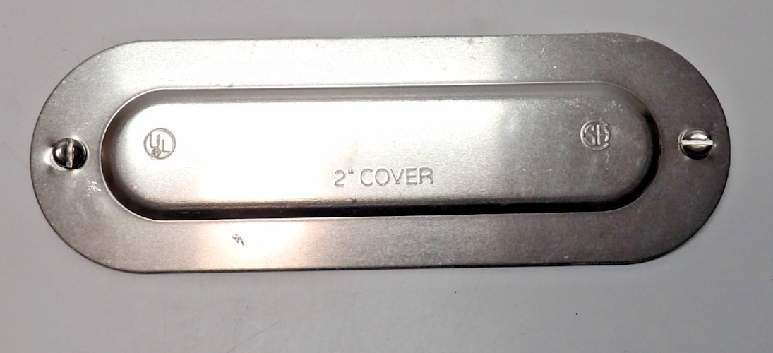 (QTY 25) EATON CROUSE-HINDS 650 2″ AL STAMP COVER WITH SS SCREWS