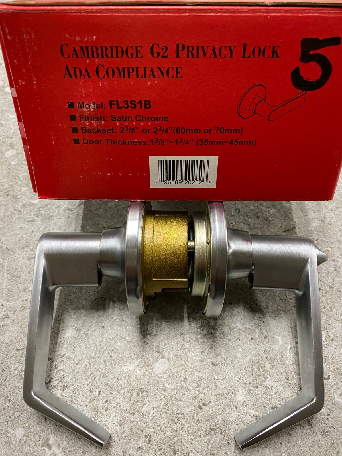 Pamex Cambridge FL3S1BG2 Privacy Lock in Satin Chrome
