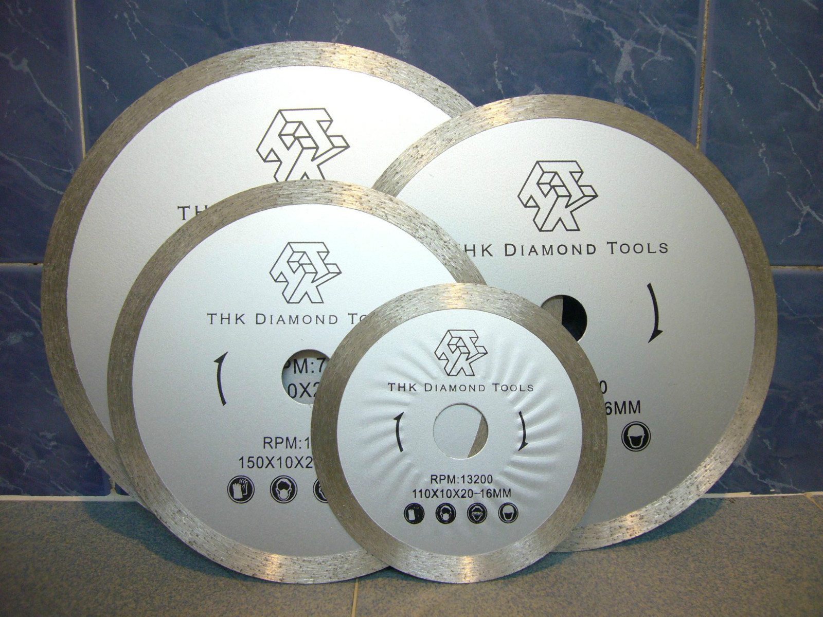 150mm 6″ inch THK Diamond segment sintered continuous rim TILE SAW BLADE wheel
