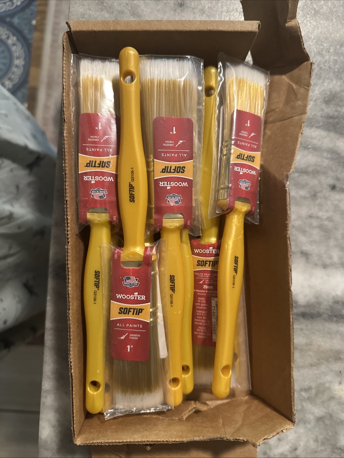 Wooster Softip 1″ All Paints Paintbrush Q3108 Nylon/Polyester 12 Pack
