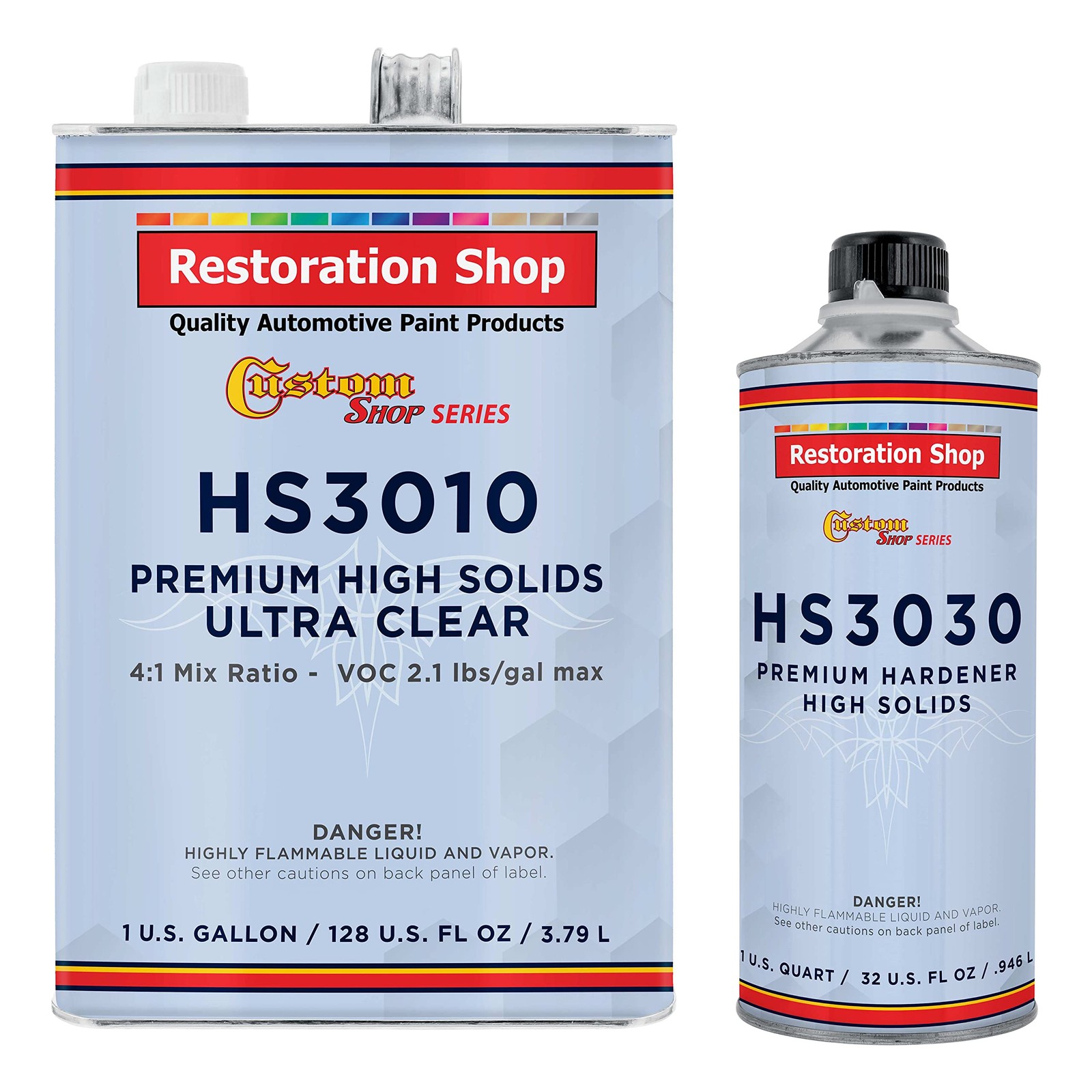 Restoration Shop High Solids Ultra Clearcoat Auto Paint Kit, 2.1 VOC Gallon Kit