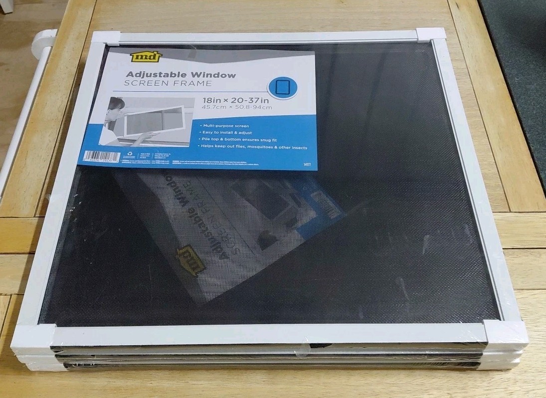 (3) MD Adjustable Window Screen Frames 18 In X 20-37in