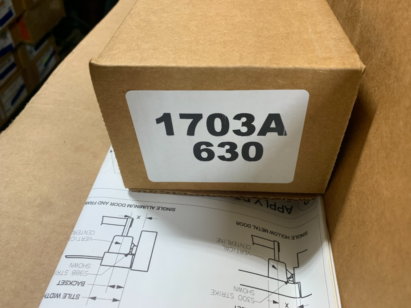 Precision Hardware PHI Series 100, 1703 A Trim, S982 Strike 3′ LHRB New in Box