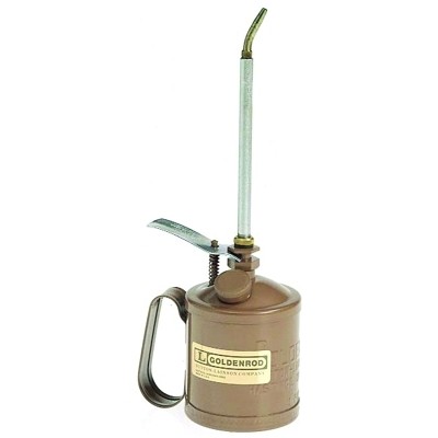 Heavy Duty Pump Oilers, 1 qt, Lever Action, Rigid 12 in Spout Goldenrod 120A1