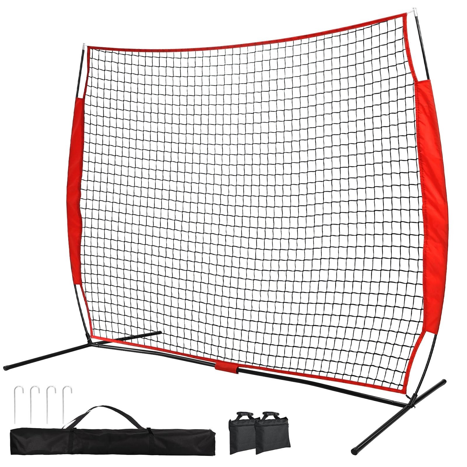 7×7/16×10/20x10ft Baseball Net Backstop Net,Fix Ball Stop Net by 4 Spike&2 Sa…