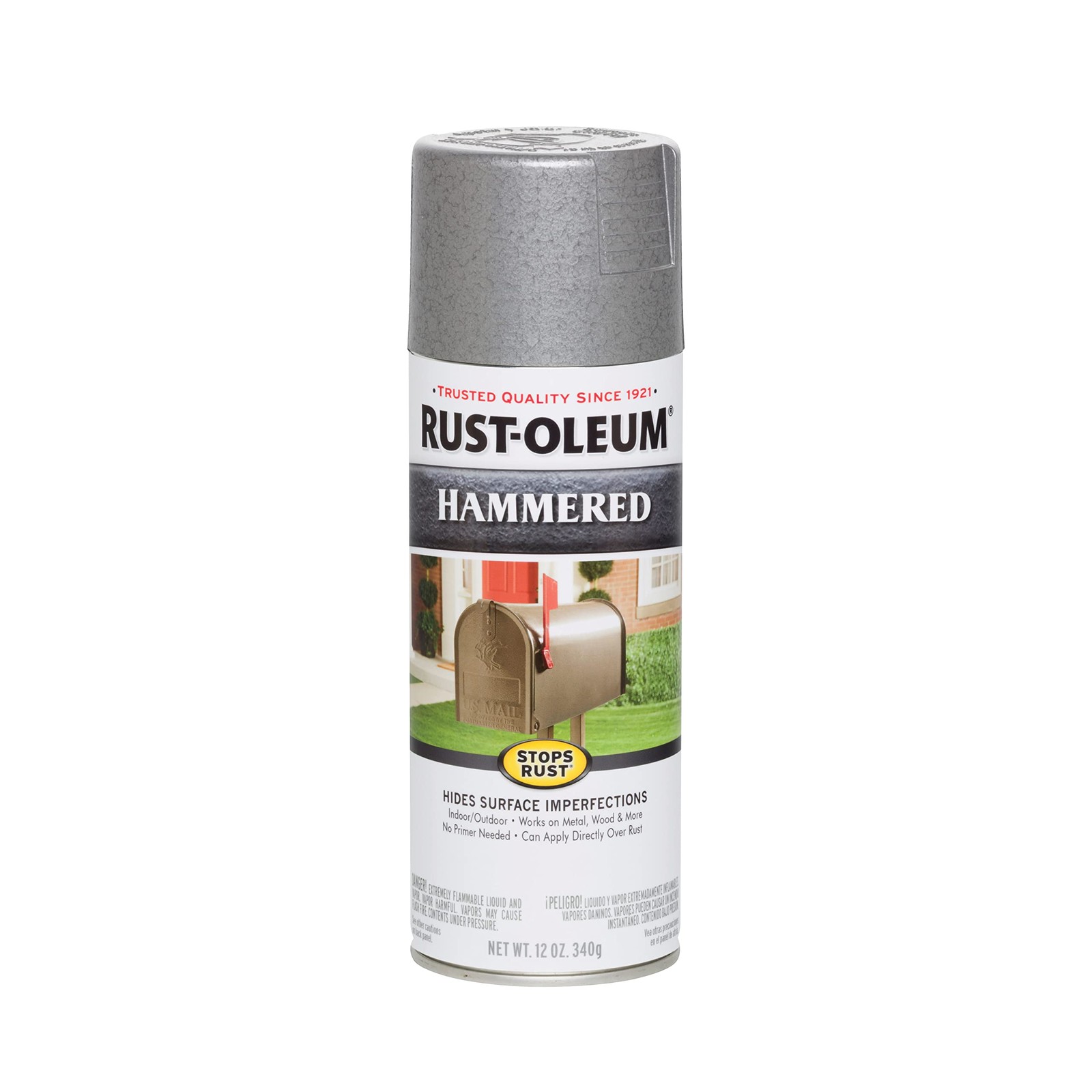Rust-Oleum 7213830 Stops Rust Hammered Spray 12 Ounce (Pack of 1), Silver