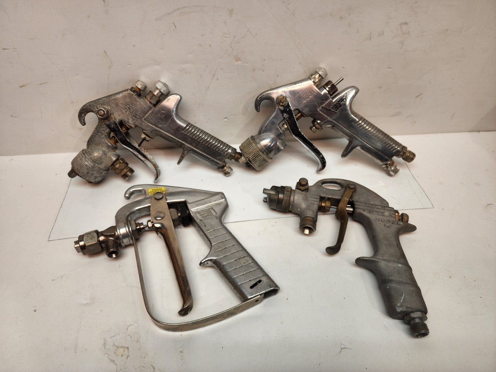 Lot Binks Model 16, Wheaton, Central Pneumatic 4001 Paint Spray Guns