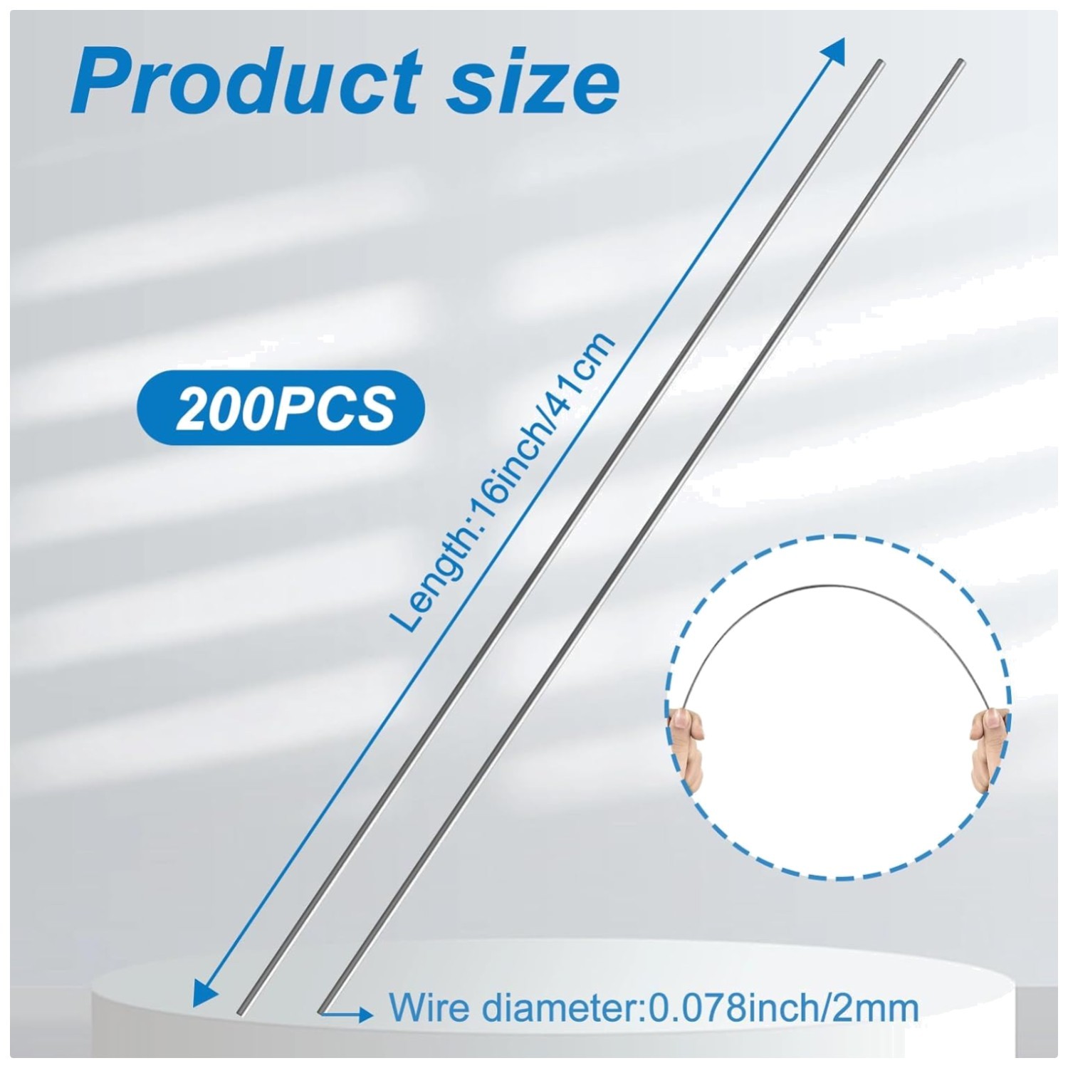 200 Pcs 16″ Insulation Support Wire – Carbon Steel Metal