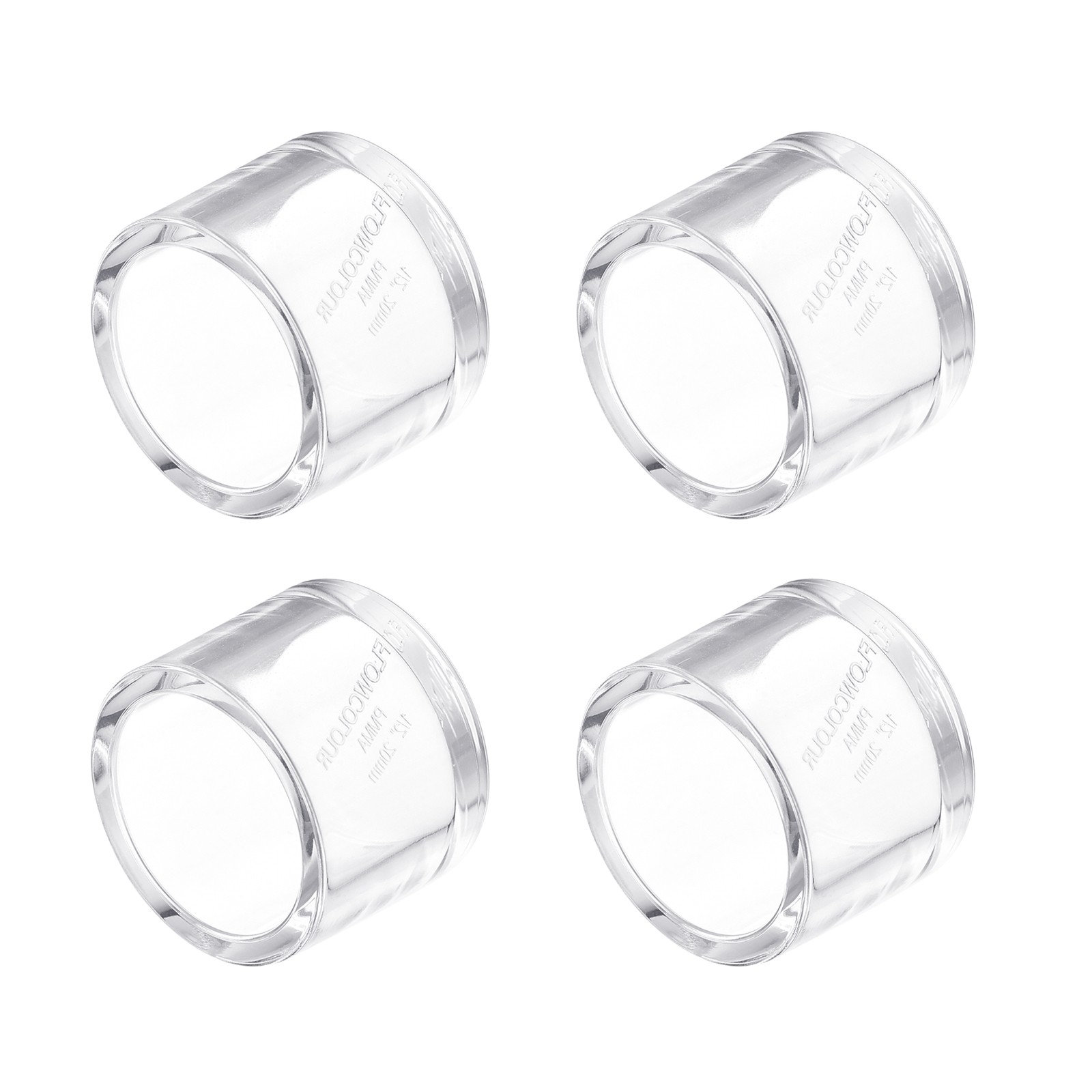 4Pcs Pipe End Cap Fitting, 20mm/0.79″ Acrylic Pipe Plug Adapter, for Aquariums