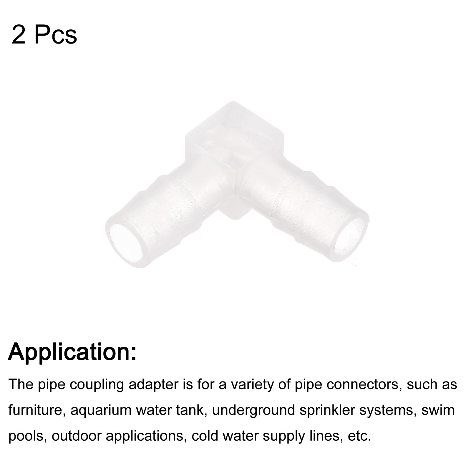 2pcs 5/16″ 90 Degree Elbow Hose Barb L-Shaped for Fish Tank Pond Air Line