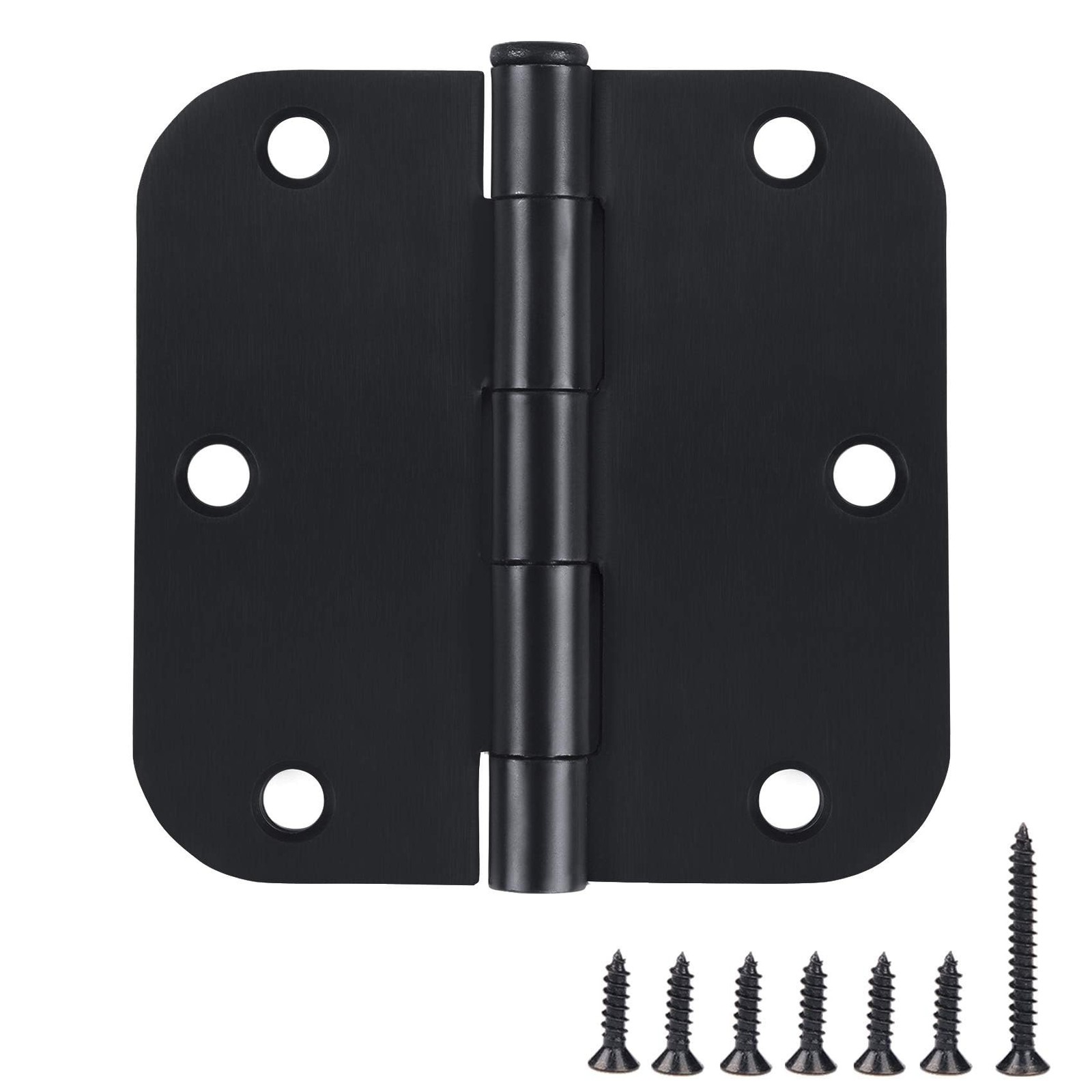 12 Pack Black Door Hinges Black Matte Black Hinges for Doors 3 1/2 Interior D…