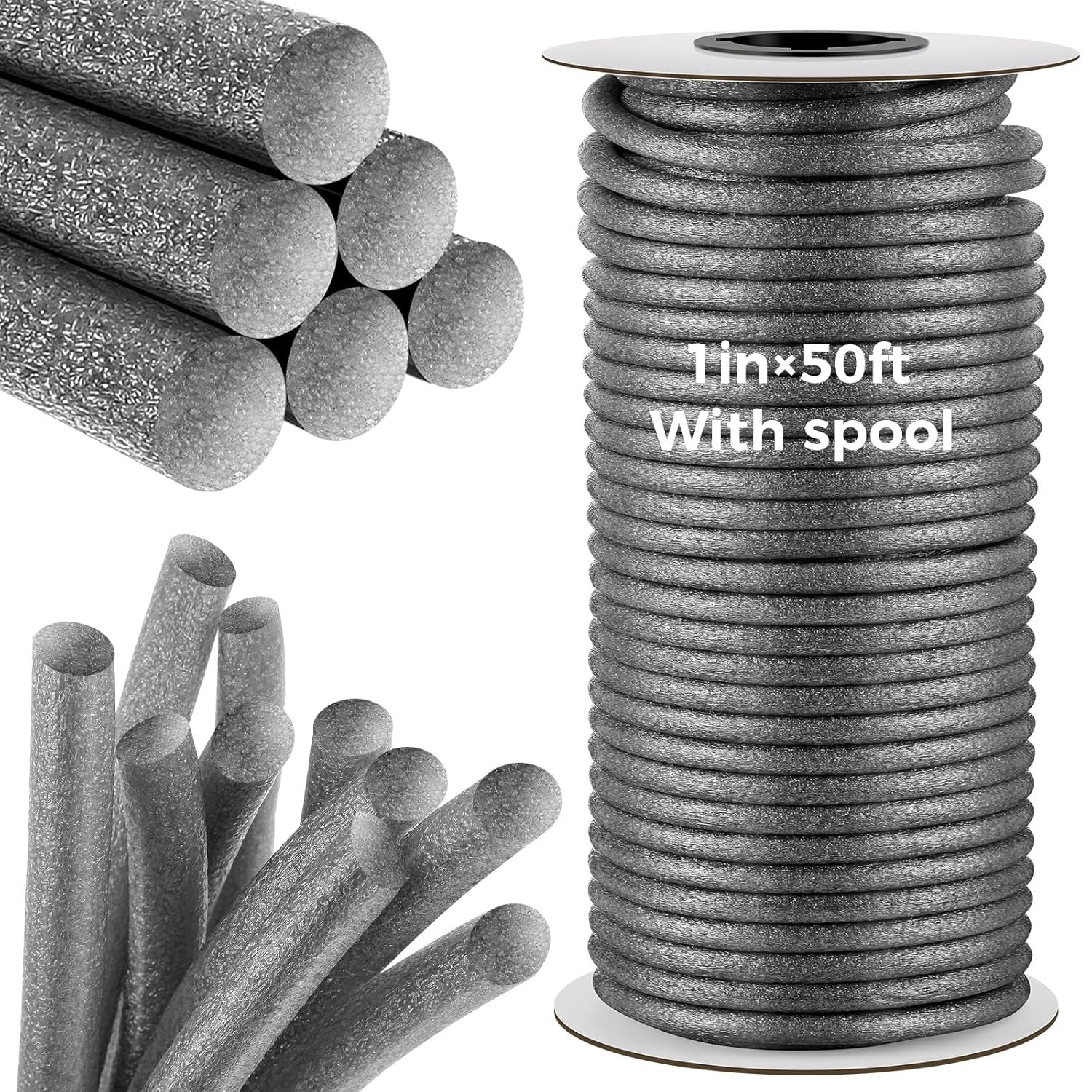 1 Inch X 50 Ft Foam Backer Rod for Gaps Joints Concrete Crack Filler Caulk Saver