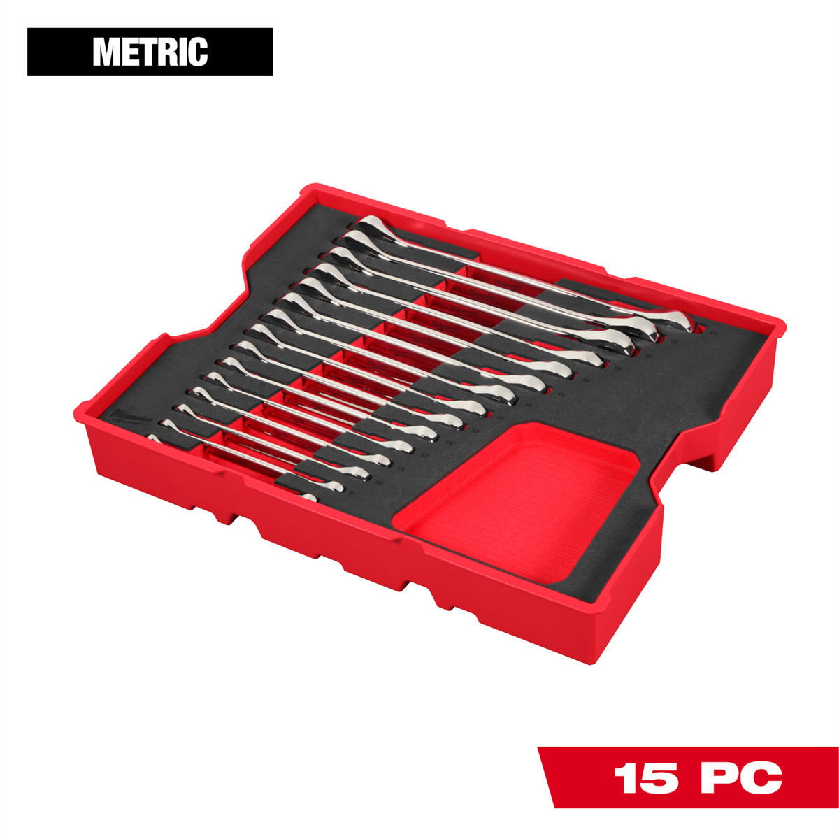 Milwaukee 48-22-0156 Milwaukee Tool 15 Piece Metric Ratcheting Combination Wrenc