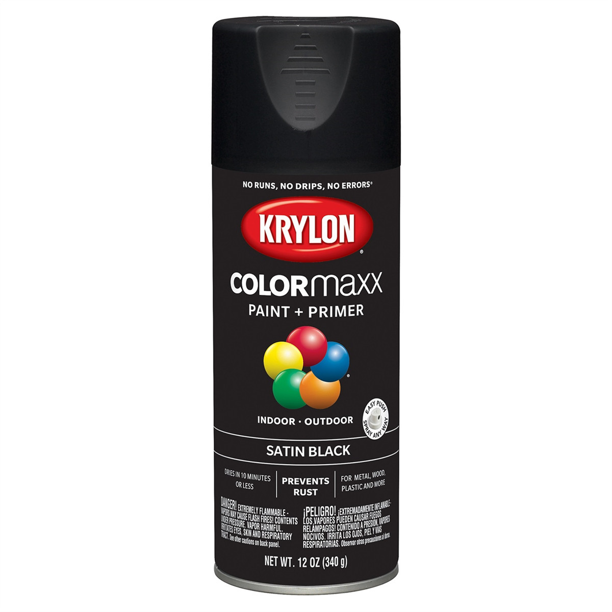 Krylon Satin Black; 12 oz. Aerosol KRY.5557