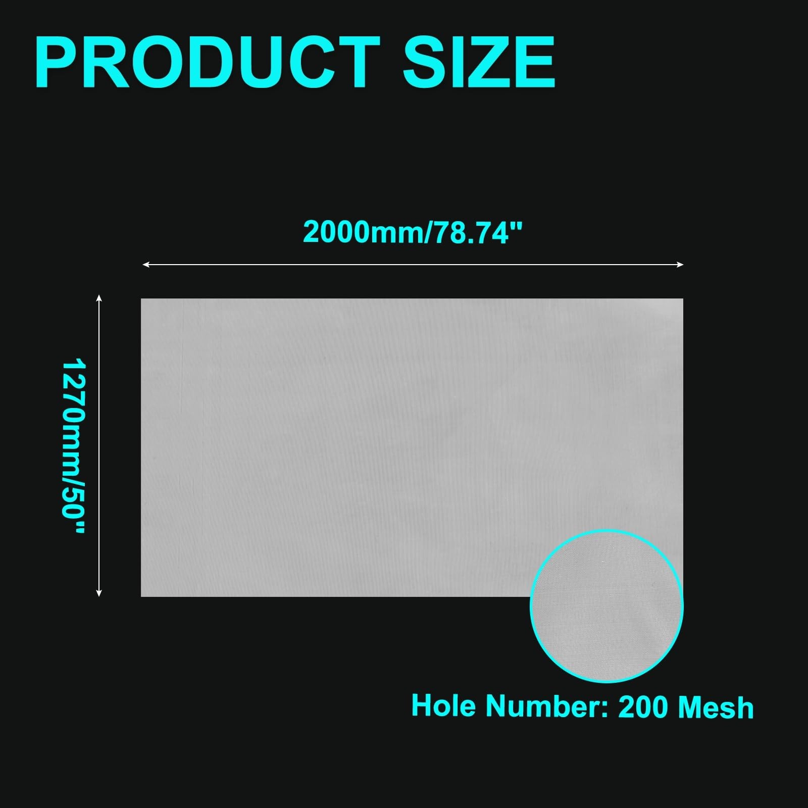 uxcell 200 Mesh Paint Nylon Filter Woven Net Sheet 200 Mesh, White