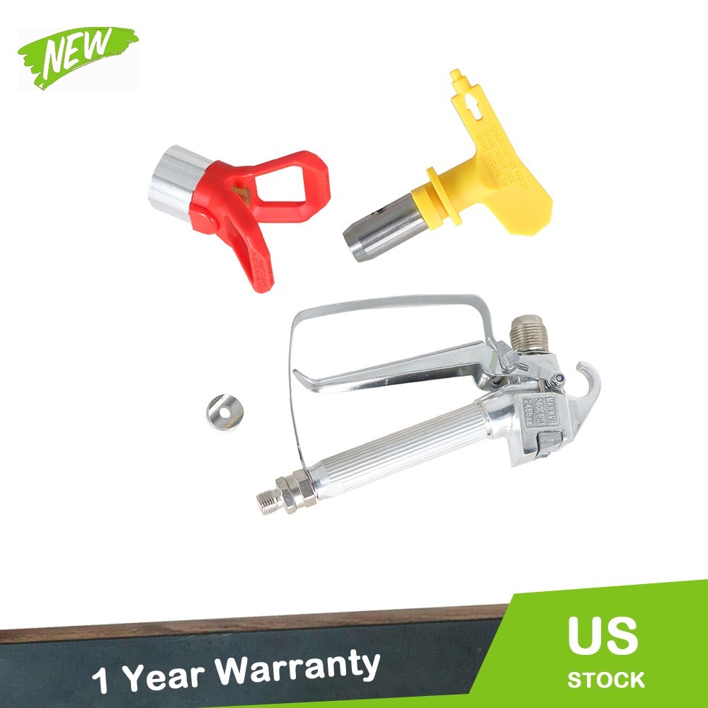3600 psi Airless Paint Spray Gun 517 Spray Tip + Nozzle Guard for Sprayers