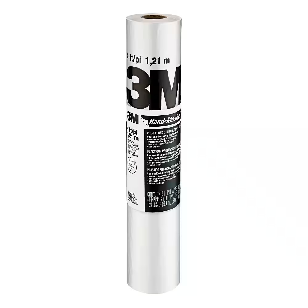 4 Ft. X 180 Ft. Clear Hand-Masker Contractor’S Plastic Sheeting