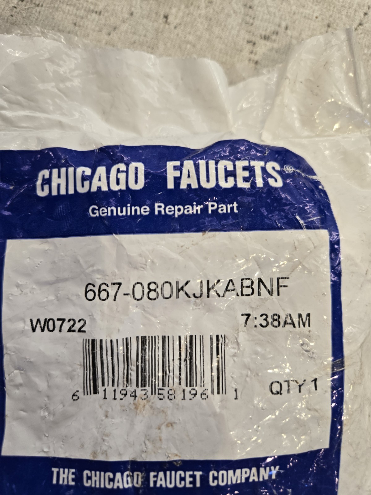OEM CHICAGO FAUCETS MVP Metering Cartridge and Actuator 667-080KJKABNF Replace