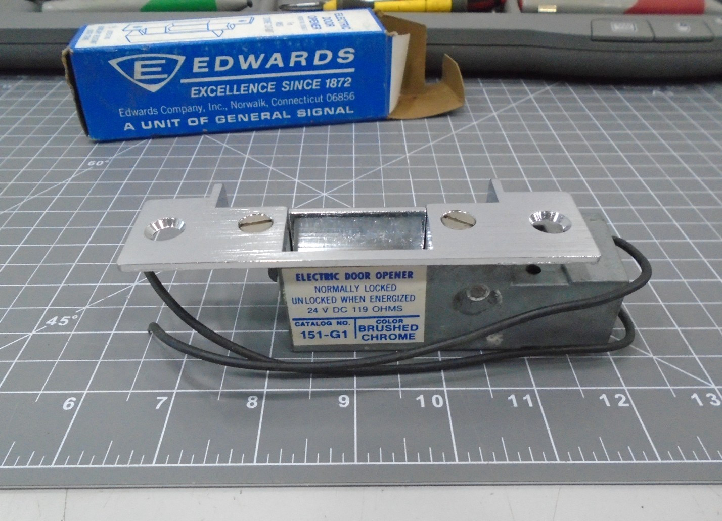 NEW Edwards 151-G1 Electric Door Opener 24 Volt DC 119 Ohms Brushed Chrome