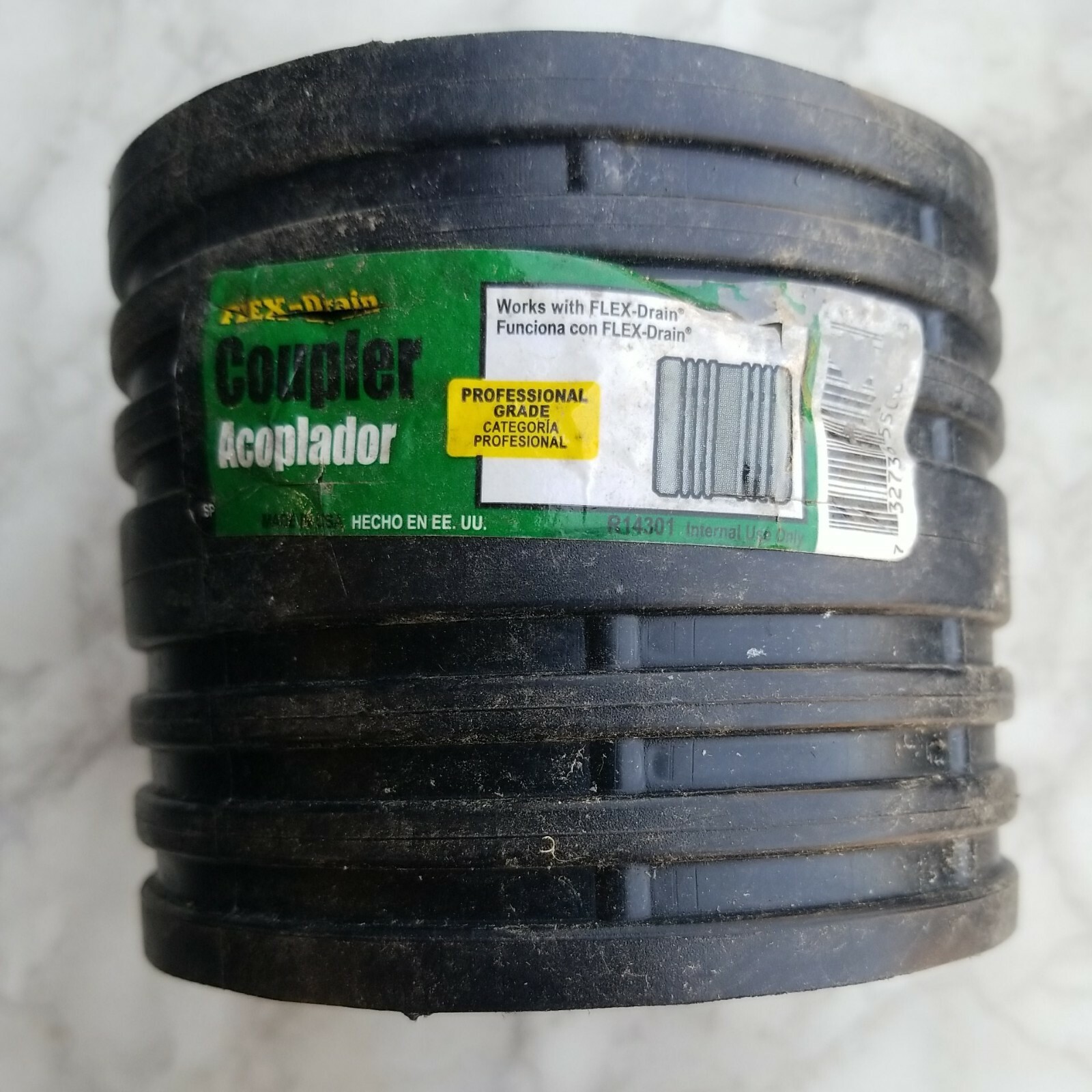 Flex-Drain 51110 25′ x 4″ Flexible/Expandable Landscape Drain Pipe Coupler/Elbow