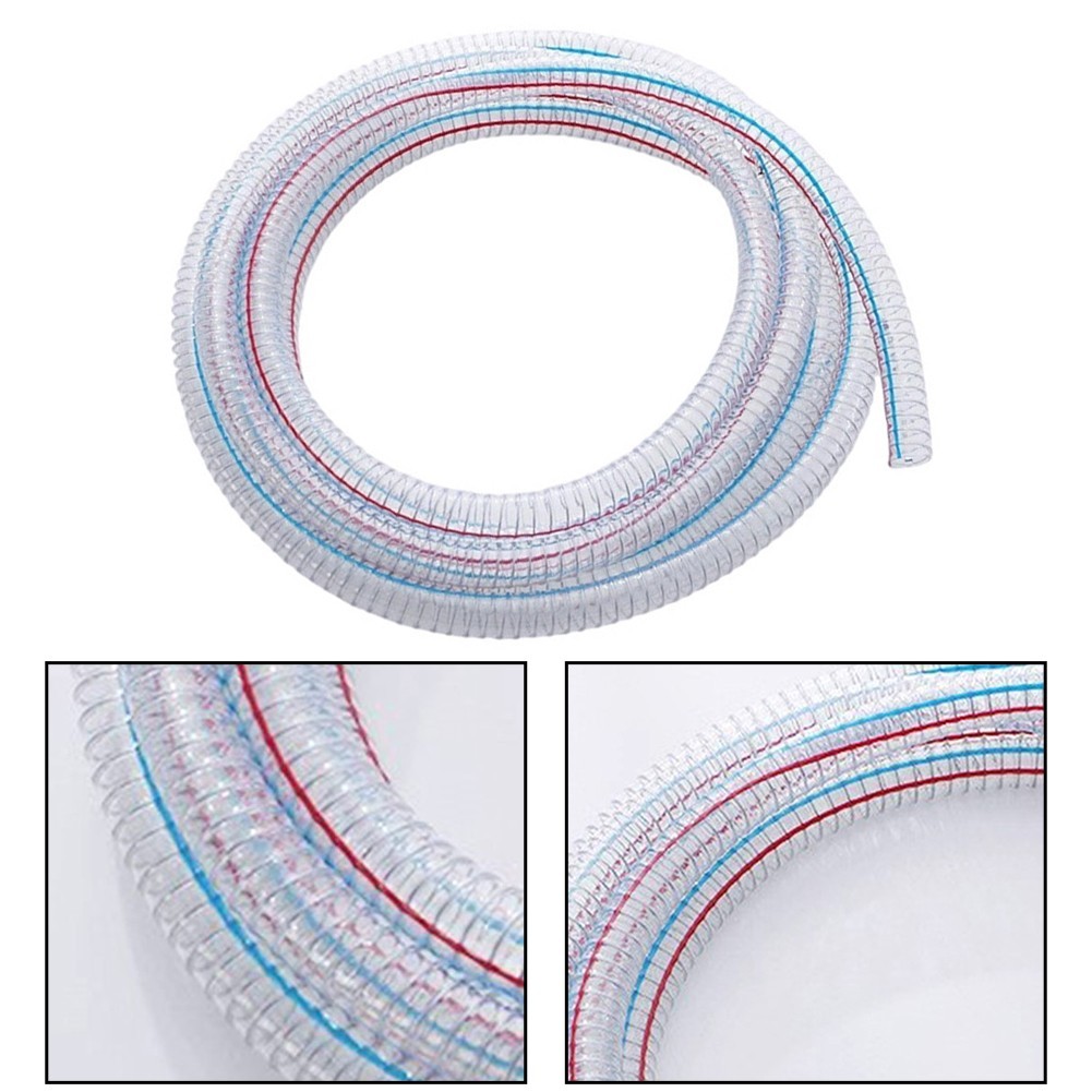 PU Spiral Vacuum Hose Rated 75 PSI 3/4 inch ID Clear Tubing Length Options