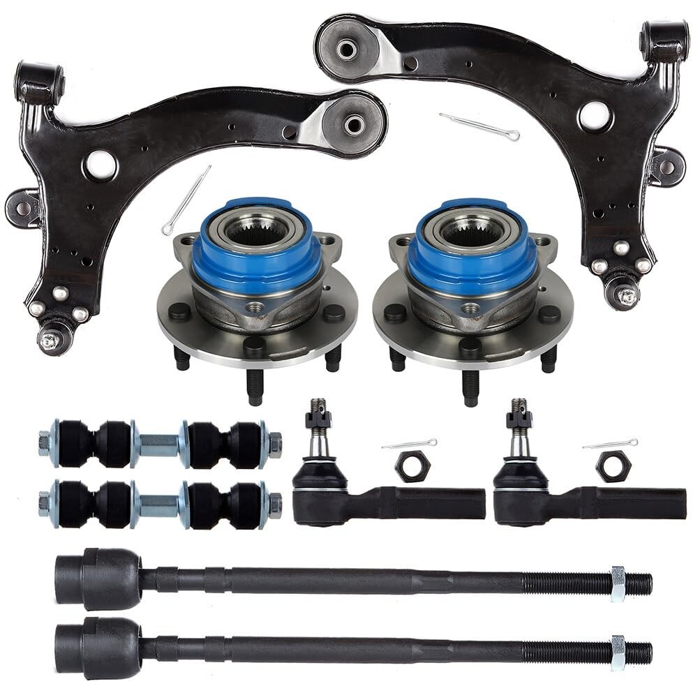 10PCS Control Arm Tie Rod Sway Bar Link Hub Bearing For Buick Chevy Pontiac