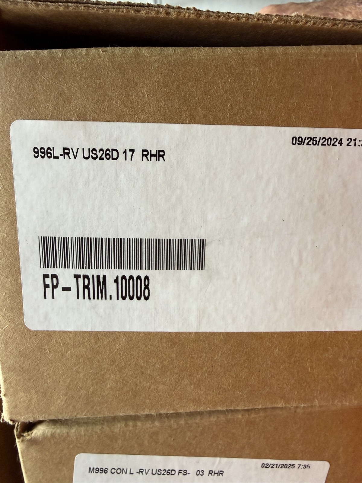 Von Duprin 996L-RV US26D EXIT DEVICE, New Boxed