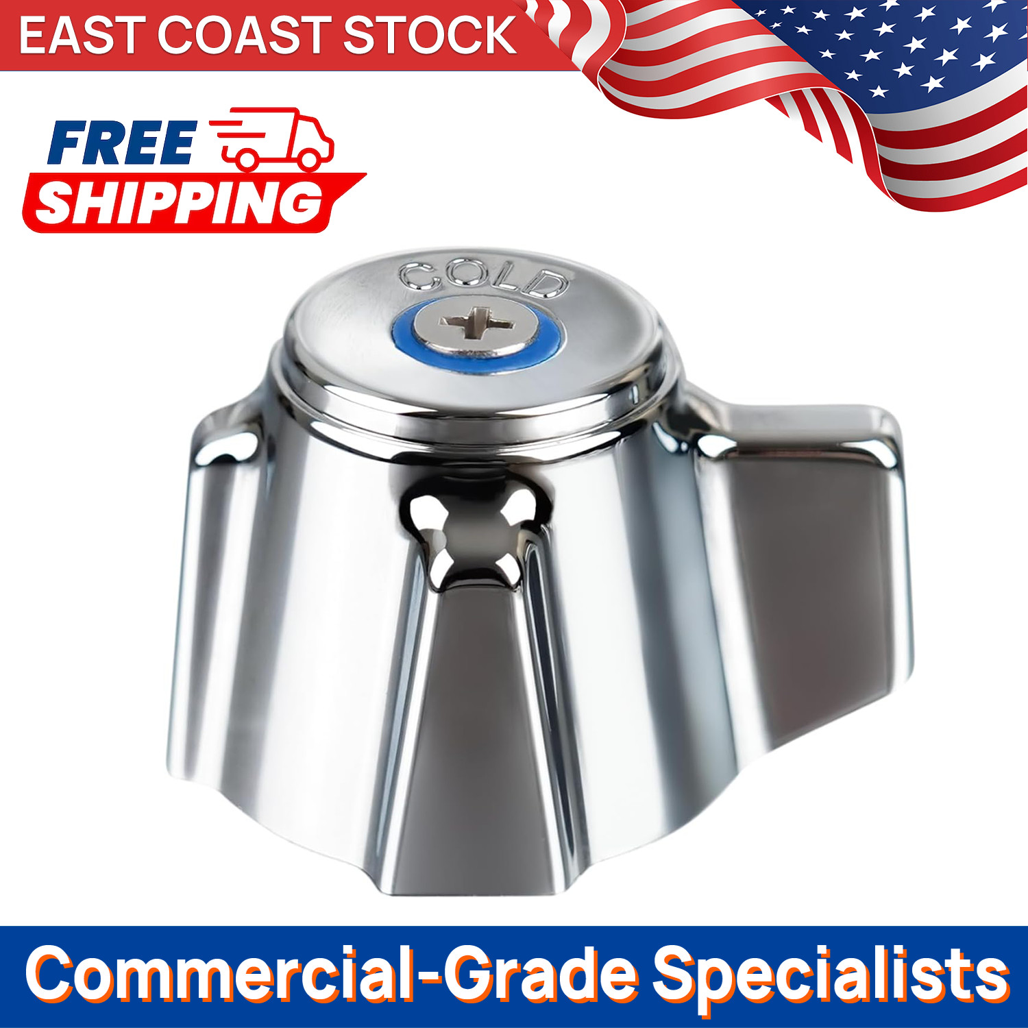 Cold Commercial Faucet Knob Handle – Cold Side Replacement Part for Sink Faucet